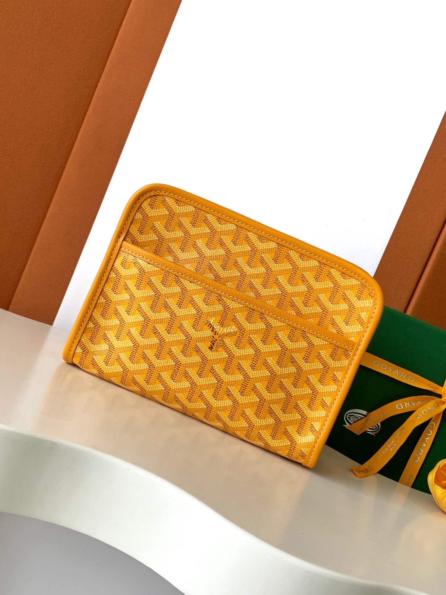 GOYARD Goyardine Jouvence Toiletry Pouch Yellow