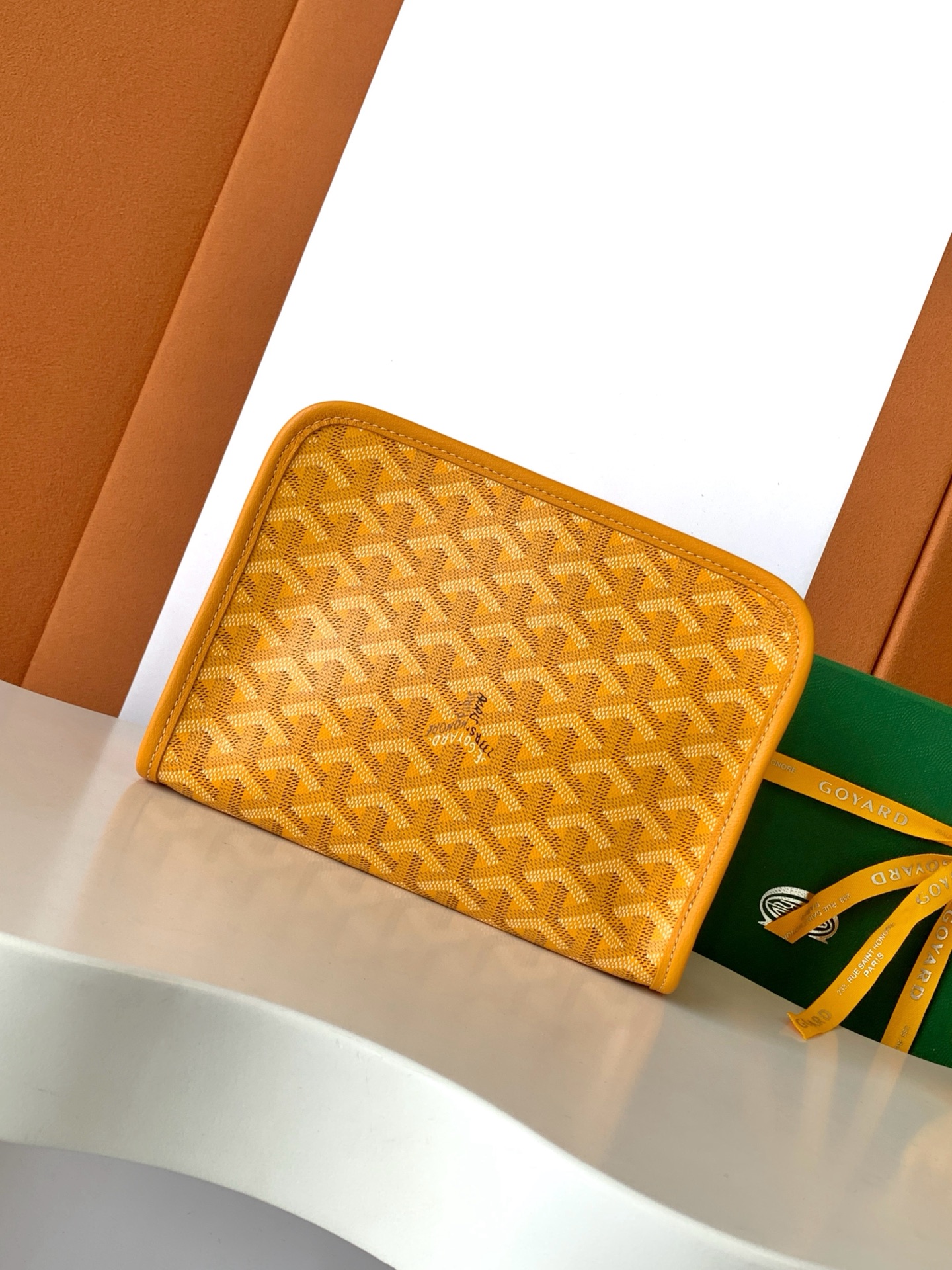 GOYARD Goyardine Jouvence Toiletry Pouch Yellow