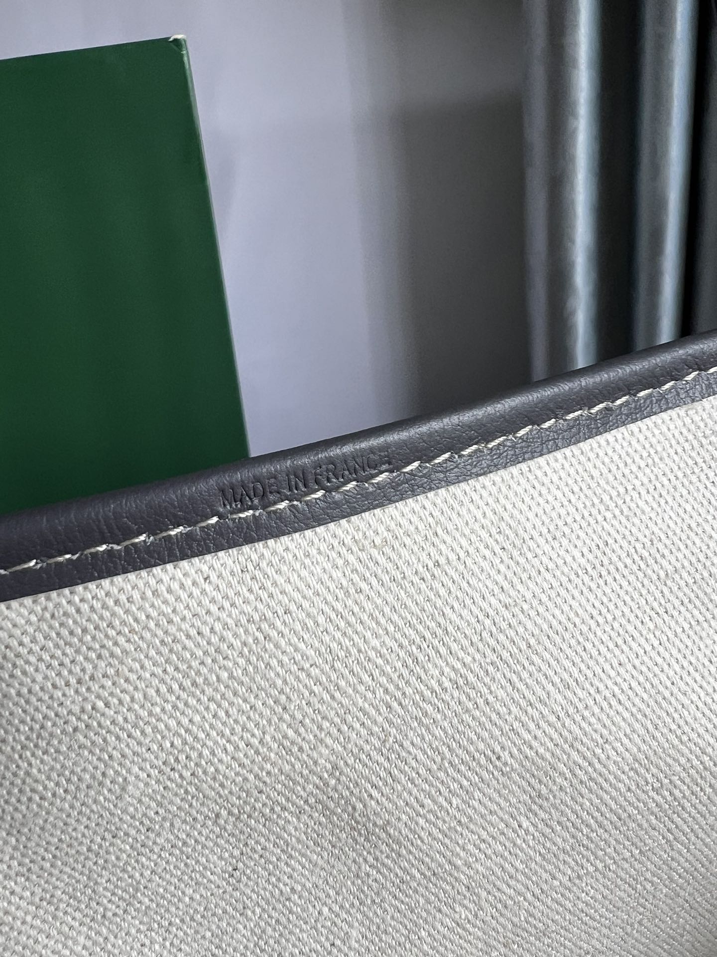 GOYARD Goyardine Saint Louis PM Black gray bulldog logo