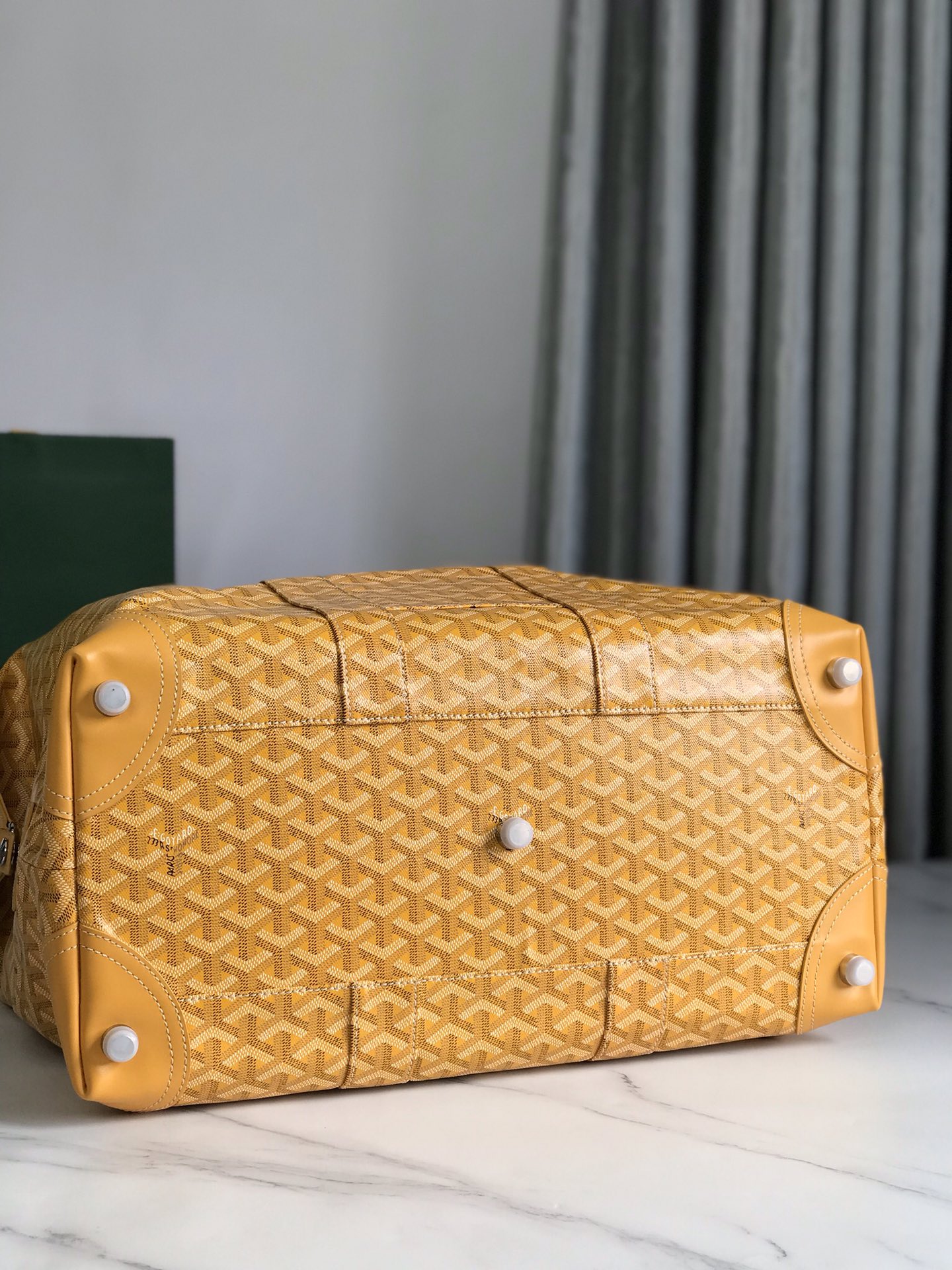 Goyard Yellow Goyardine Coated Canvas and Leather