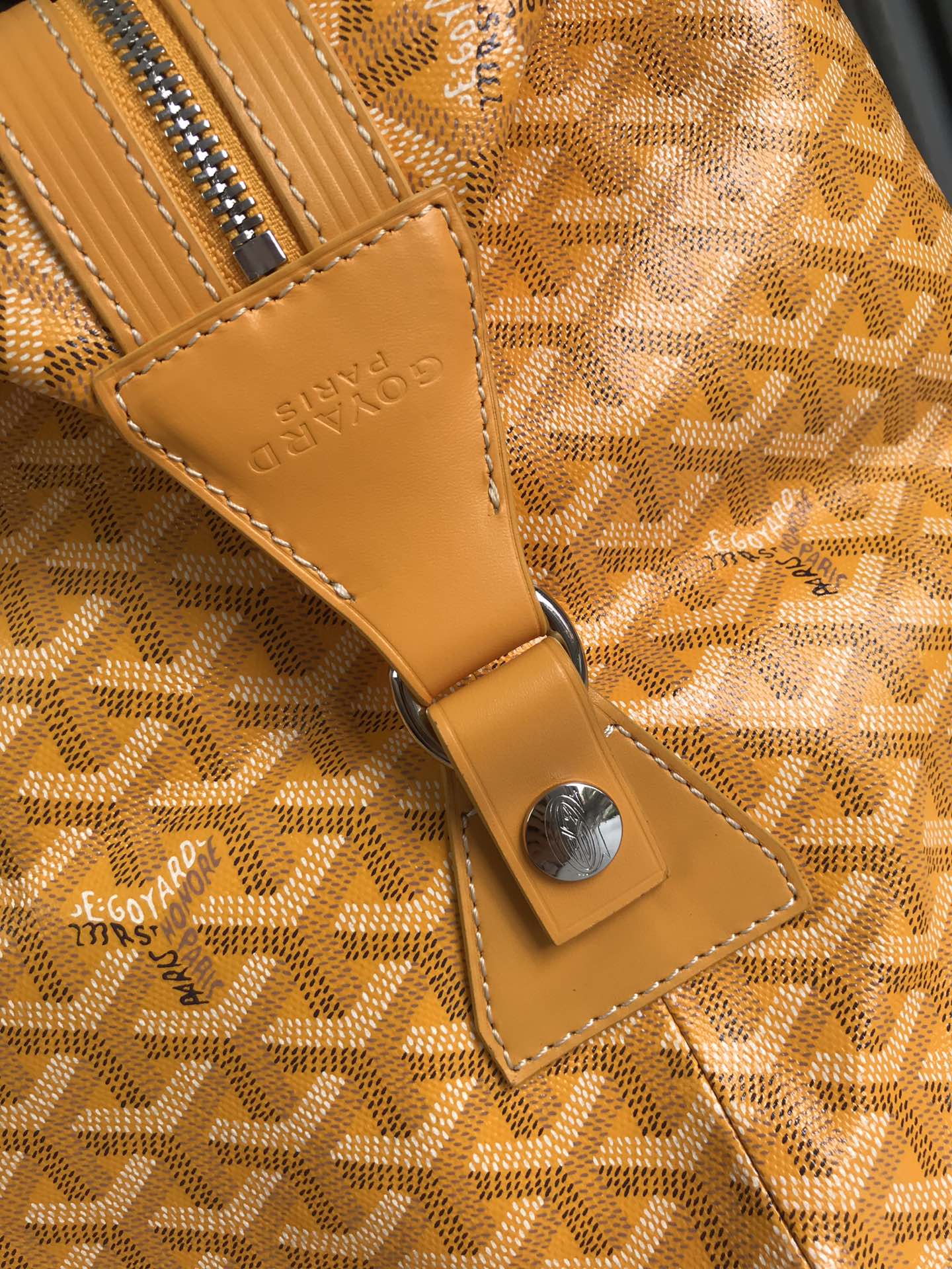 Goyard Yellow Goyardine Coated Canvas and Leather