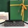 Goyard Black Goyardine Canvas Chypre Wallet Pouch Cloth ref.1984000