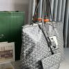 GOYARD Goyardine Saint Louis PM Black gray bulldog logo