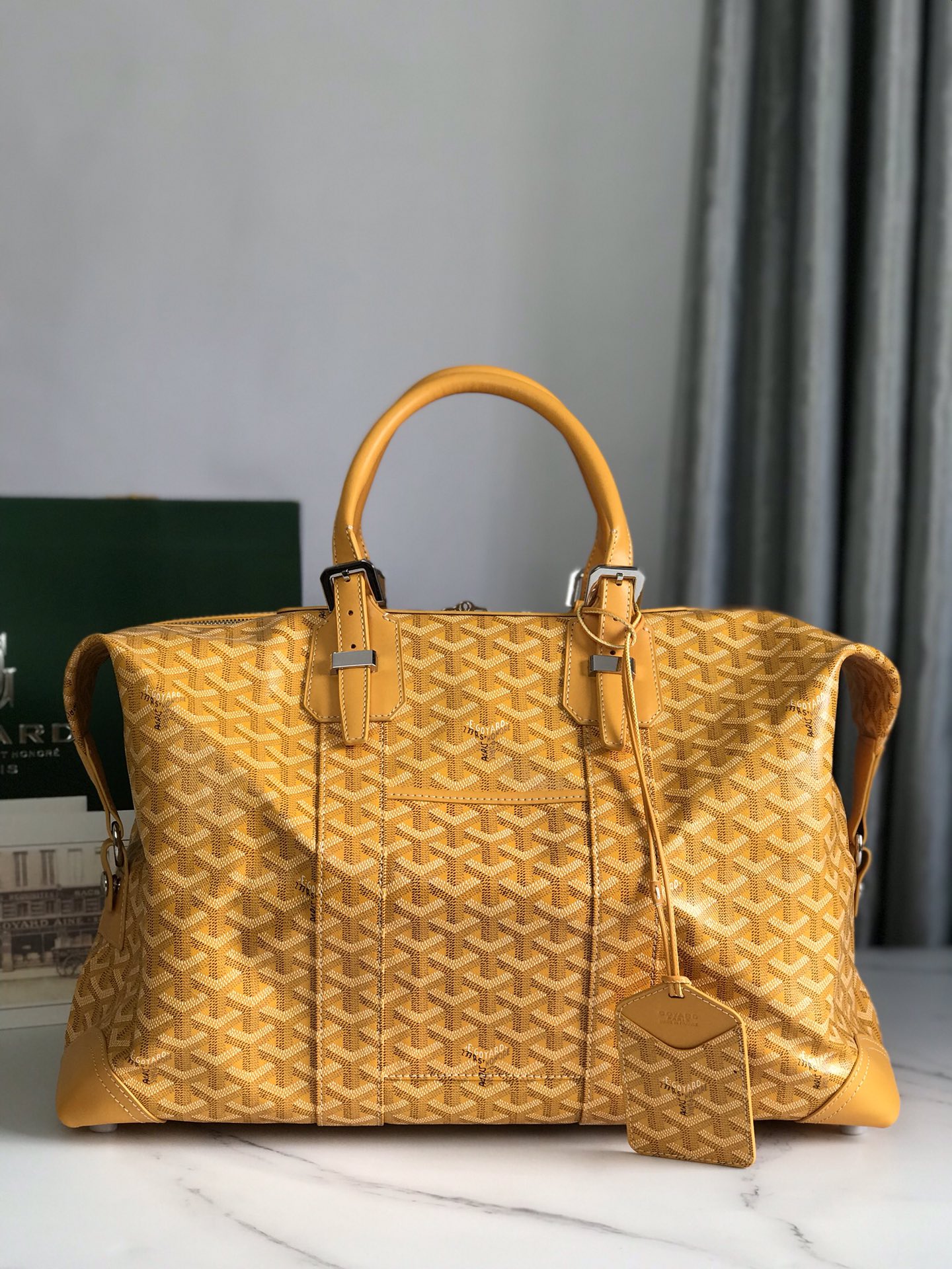Goyard Yellow Goyardine Coated Canvas and Leather