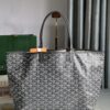 GOYARD Goyardine Saint Louis PM Black gray bulldog logo