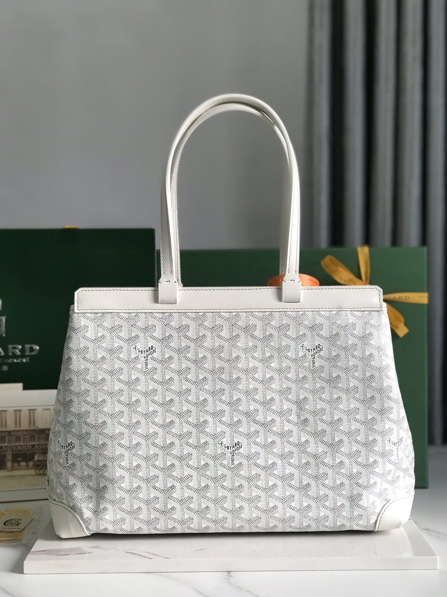 Goyard Bellechase Biaude PM Tote Bag white