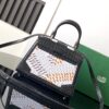 Goyard Matignon Crocodile Pattern Leather Top Handle Bag –black
