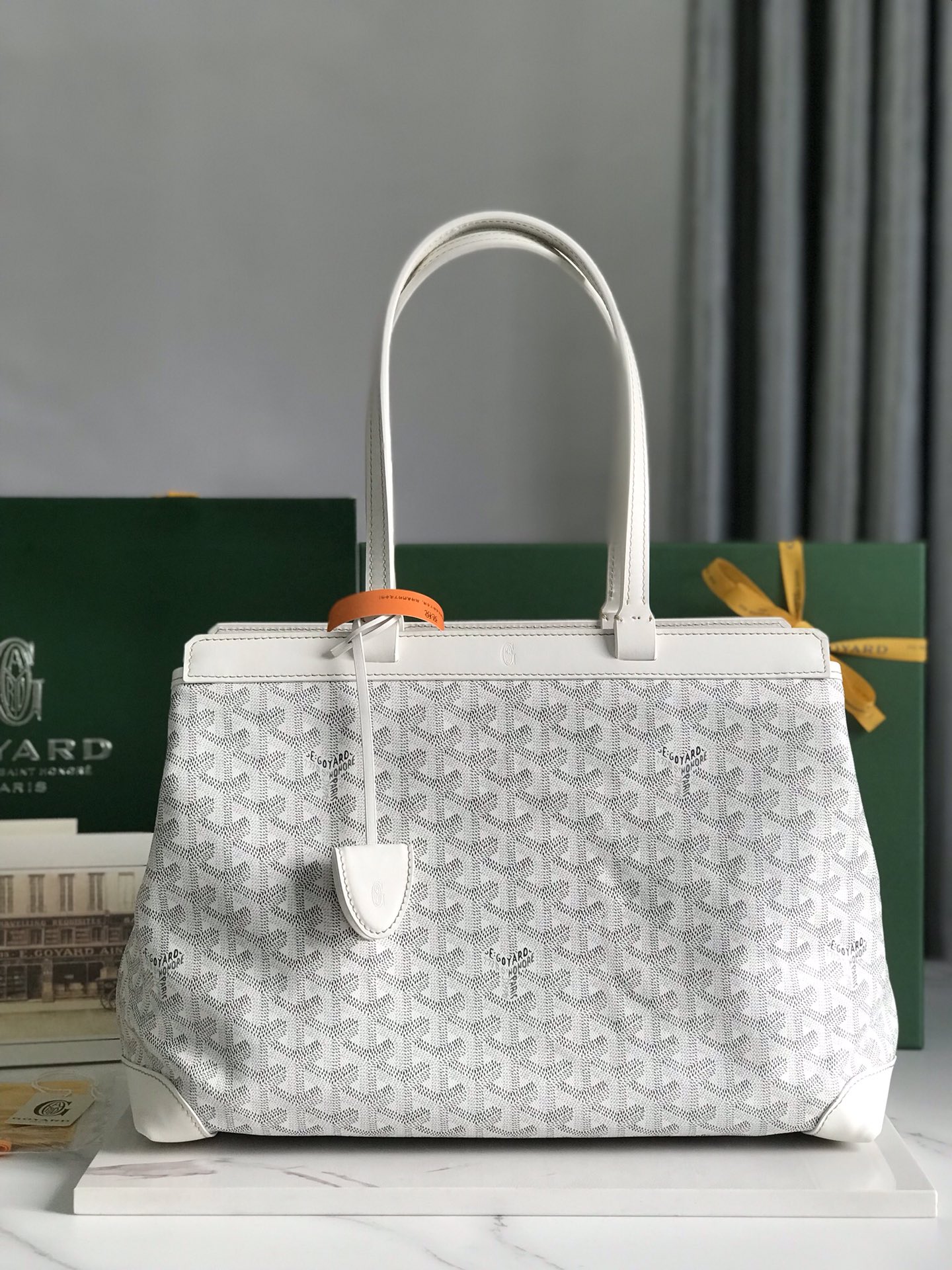 Goyard Bellechase Biaude PM Tote Bag white