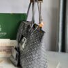 GOYARD Goyardine Saint Louis PM Black gray bulldog logo