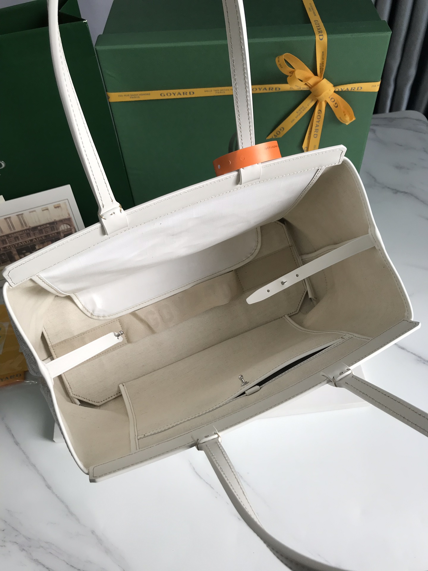 Goyard Bellechase Biaude PM Tote Bag white