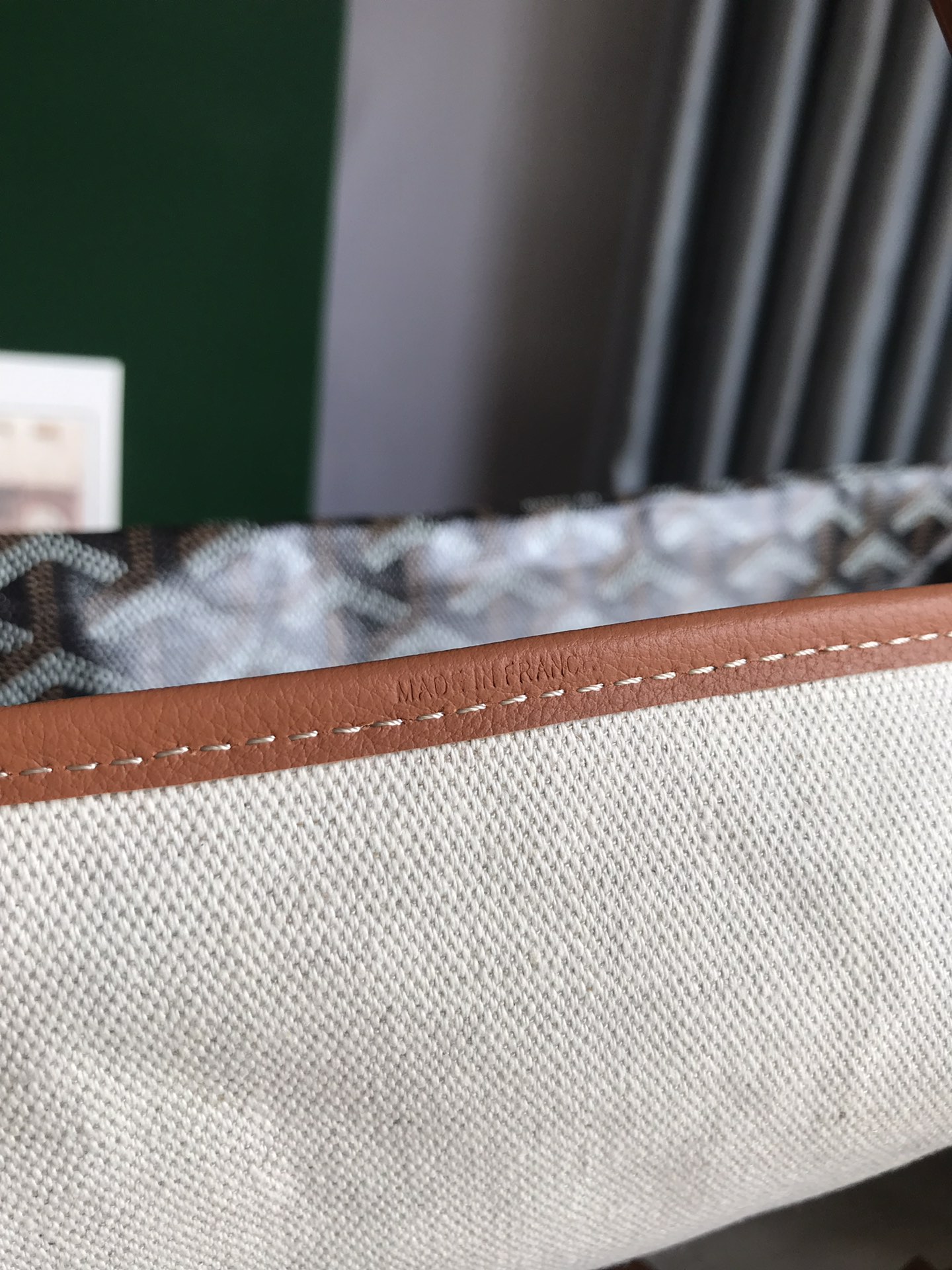 GOYARD Goyardine Saint Louis PM brown bulldog logo