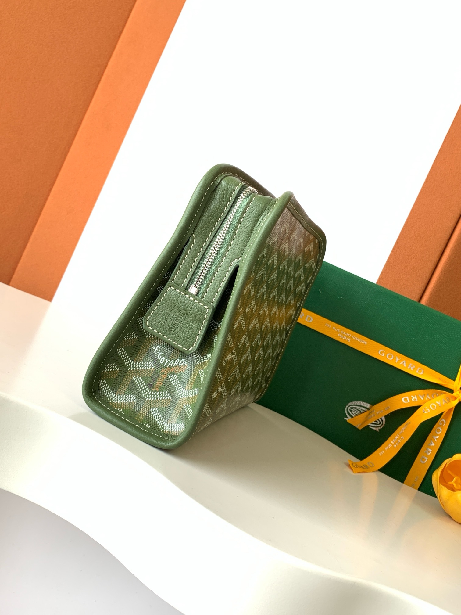 GOYARD Goyardine Jouvence Toiletry Pouch MM Green