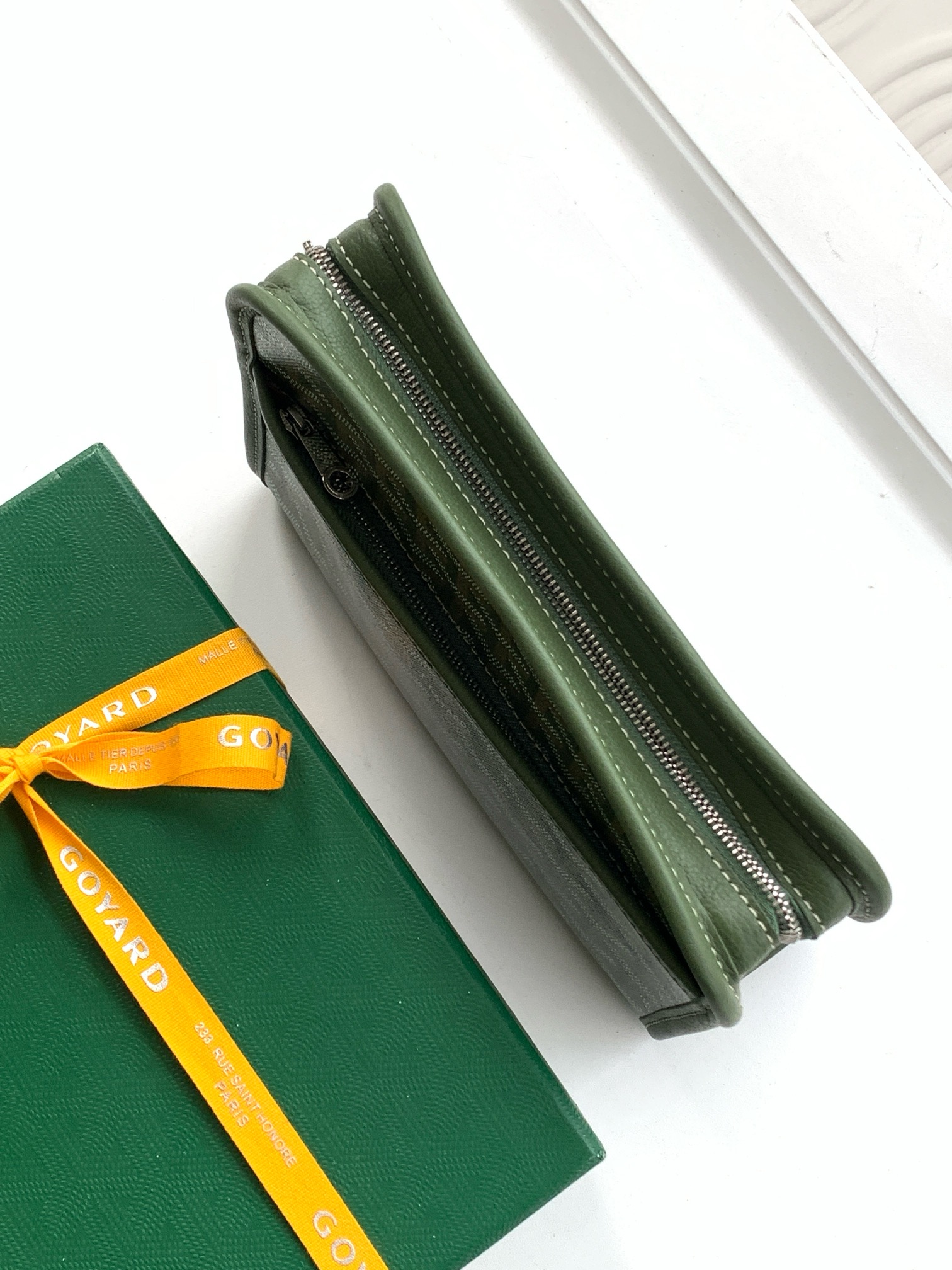 GOYARD Goyardine Jouvence Toiletry Pouch MM Green