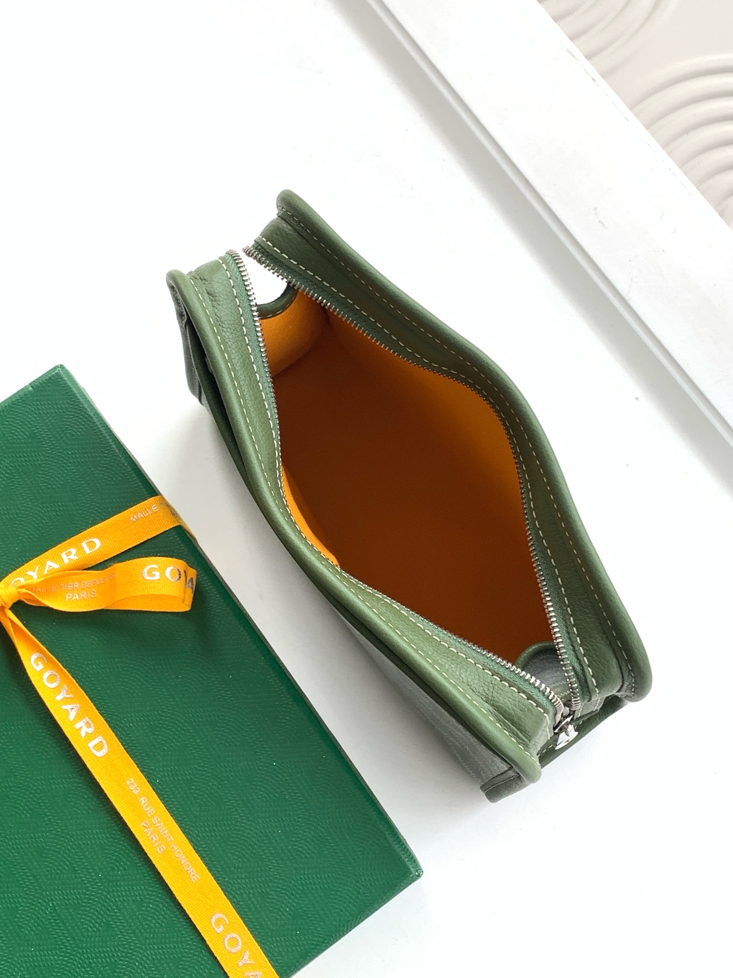 GOYARD Goyardine Jouvence Toiletry Pouch MM Green