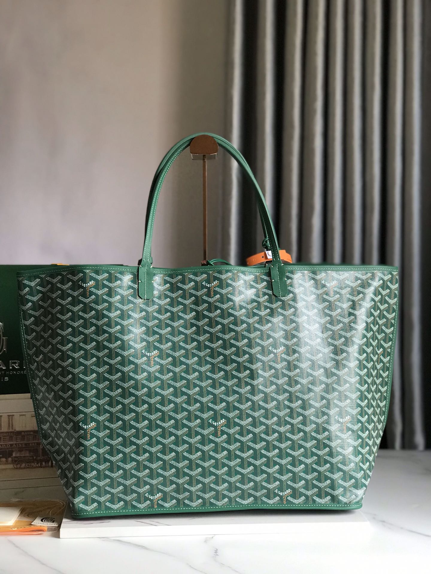 Goyard Womens Saint Louis green PM Dark red Cloth
