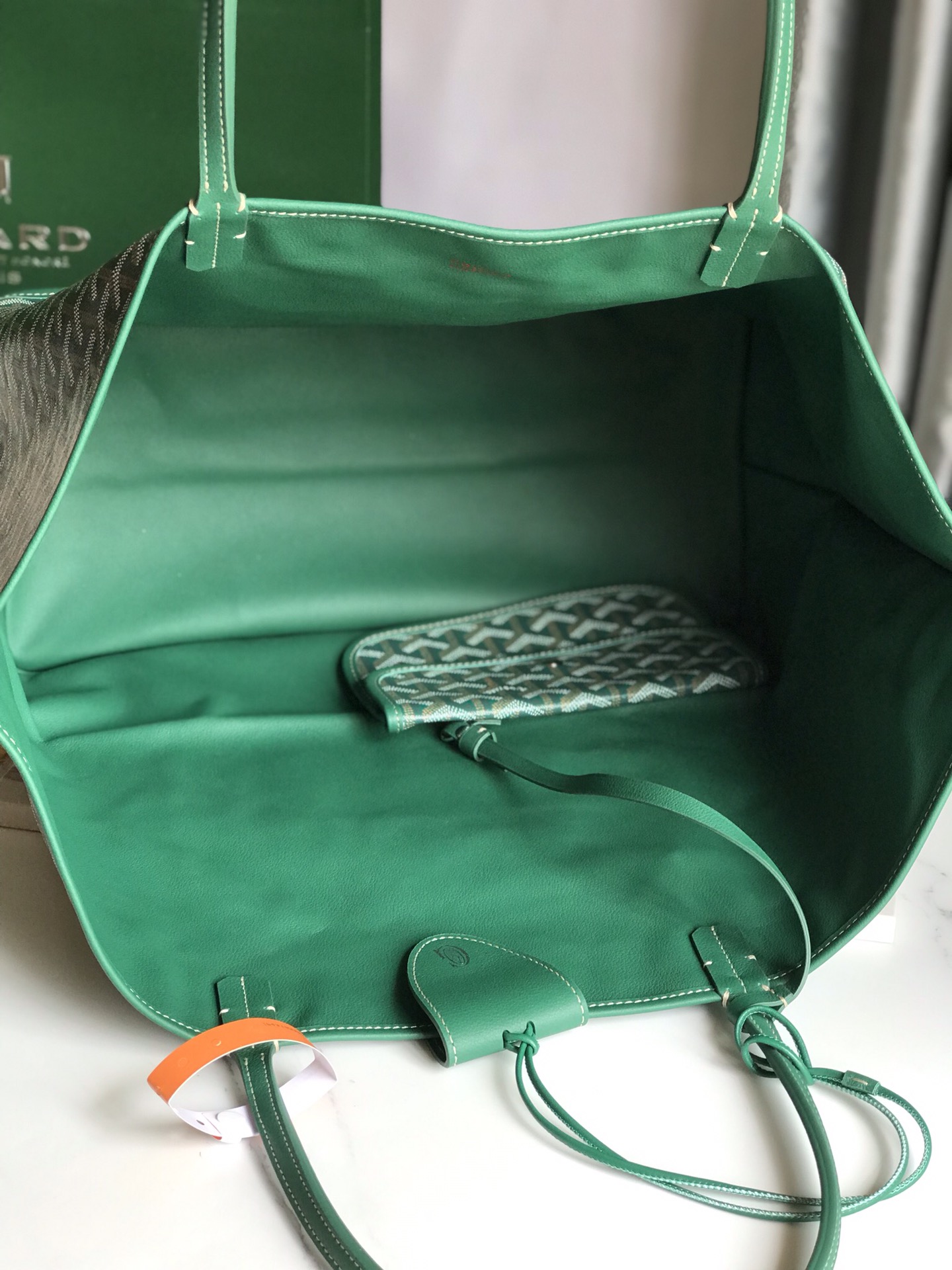 Goyard Womens Saint Louis green PM Dark red Cloth