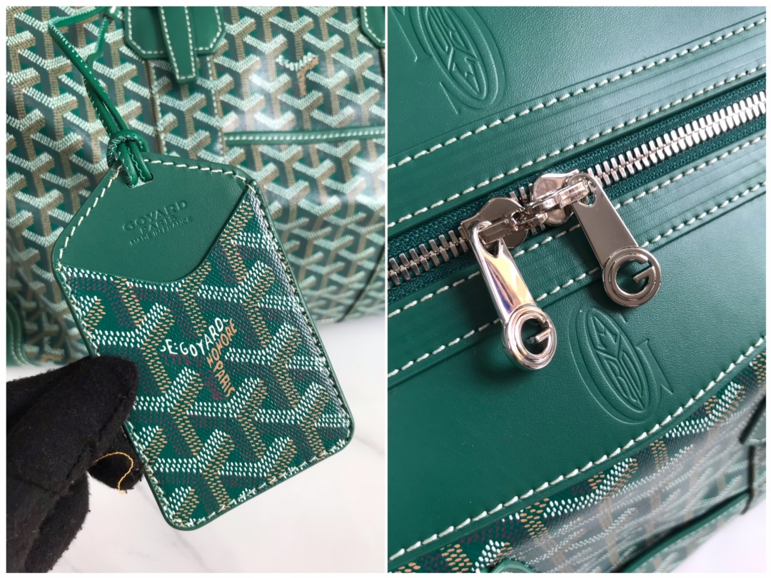 Goyard Green Goyardine Canvas Boeing 45 Cloth