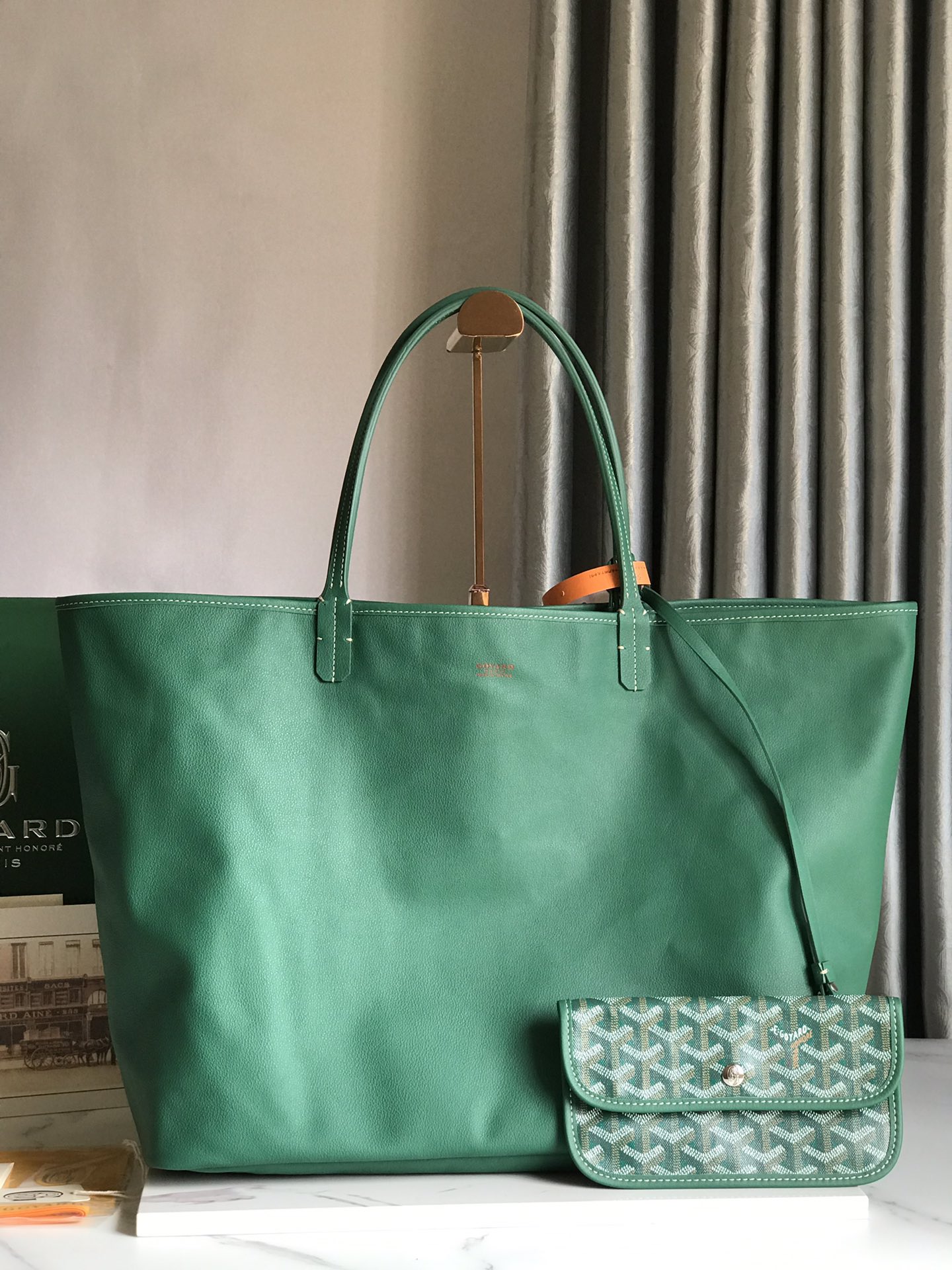 Goyard Womens Saint Louis green PM Dark red Cloth