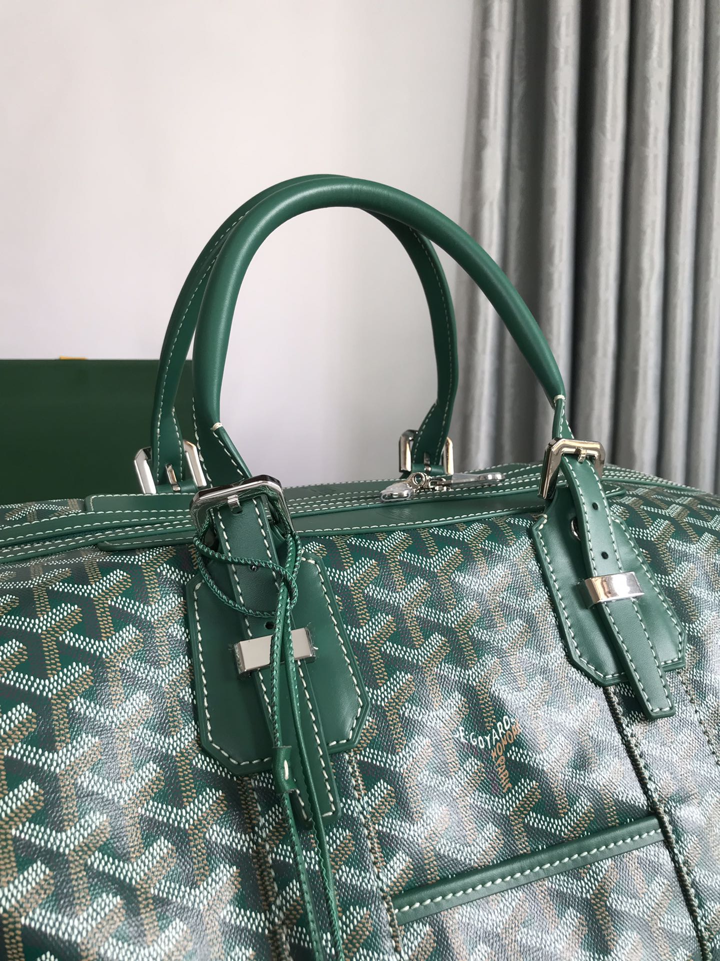 Goyard Green Goyardine Canvas Boeing 45 Cloth