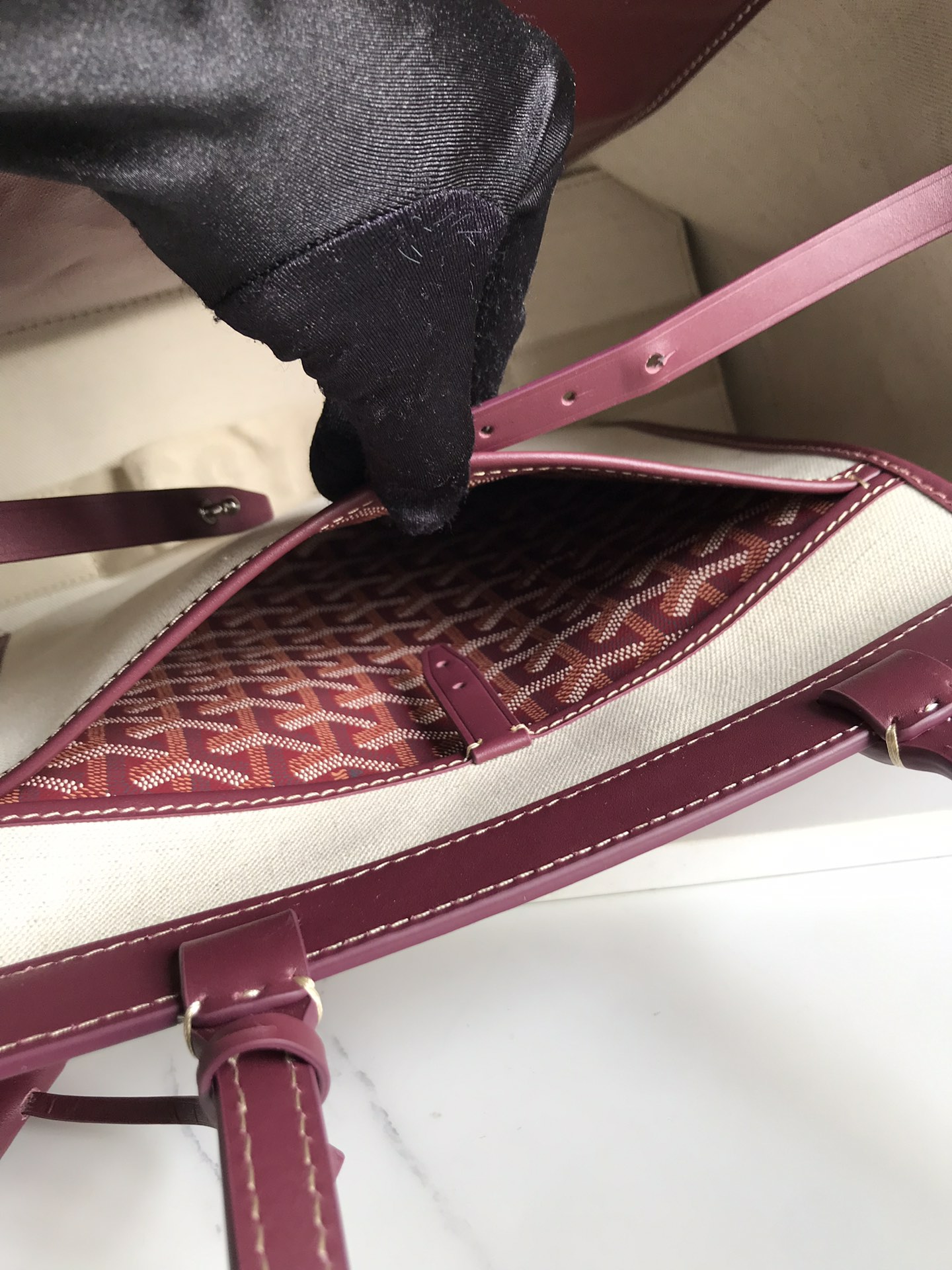 Goyard Bellechase Biaude PM Tote Bag Burgundy –