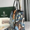 Goyard St. Louis Tote GM Black/Blue/Tan Camo Limited Edition Palladium