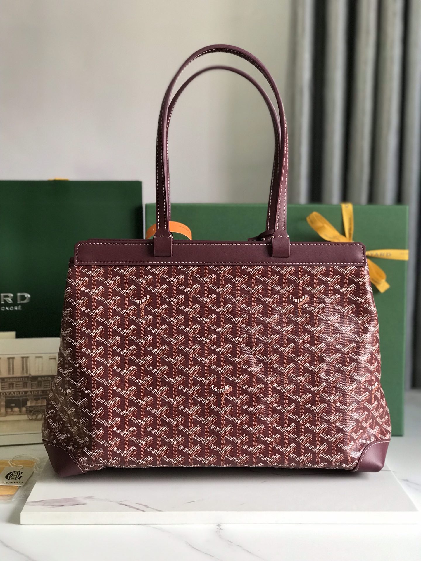 Goyard Bellechase Biaude PM Tote Bag Burgundy –