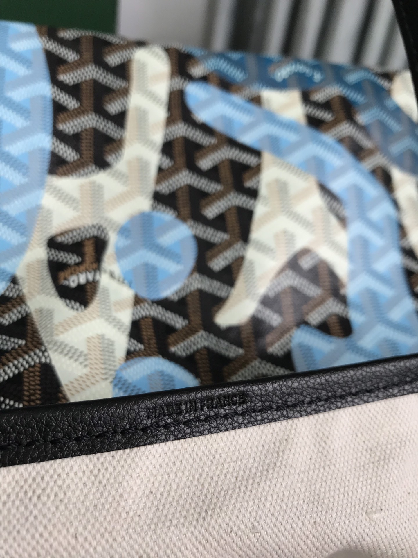 Goyard St. Louis Tote GM Black/Blue/Tan Camo Limited Edition Palladium
