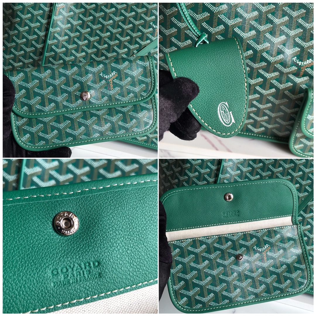 Goyard Womens Saint Louis green PM Dark red Cloth