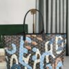 Goyard St. Louis Tote GM Black/Blue/Tan Camo Limited Edition Palladium