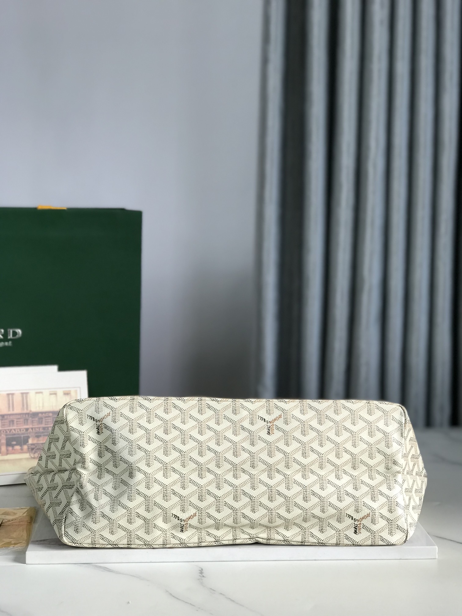 Goyard Goyardine Sand Artois PM Tote Palladium Hardware