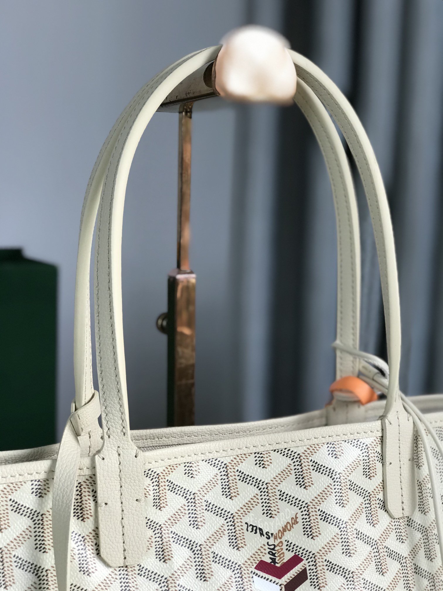 Goyard Goyardine Sand Artois PM Tote Palladium Hardware