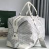 Goyard White Chevron Boeing 30 Boston Bag Leather ref.603329