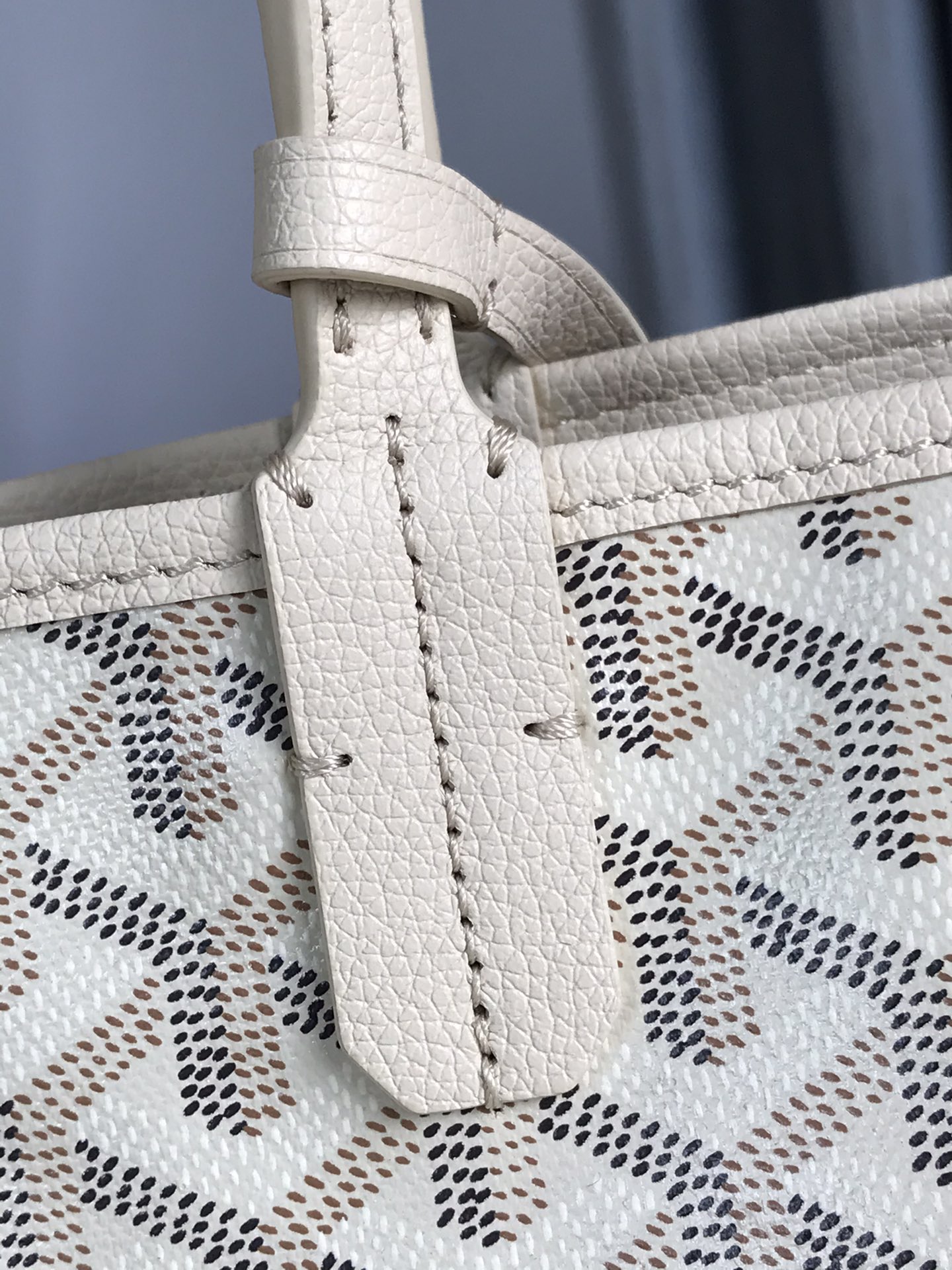 Goyard Goyardine Sand Artois PM Tote Palladium Hardware