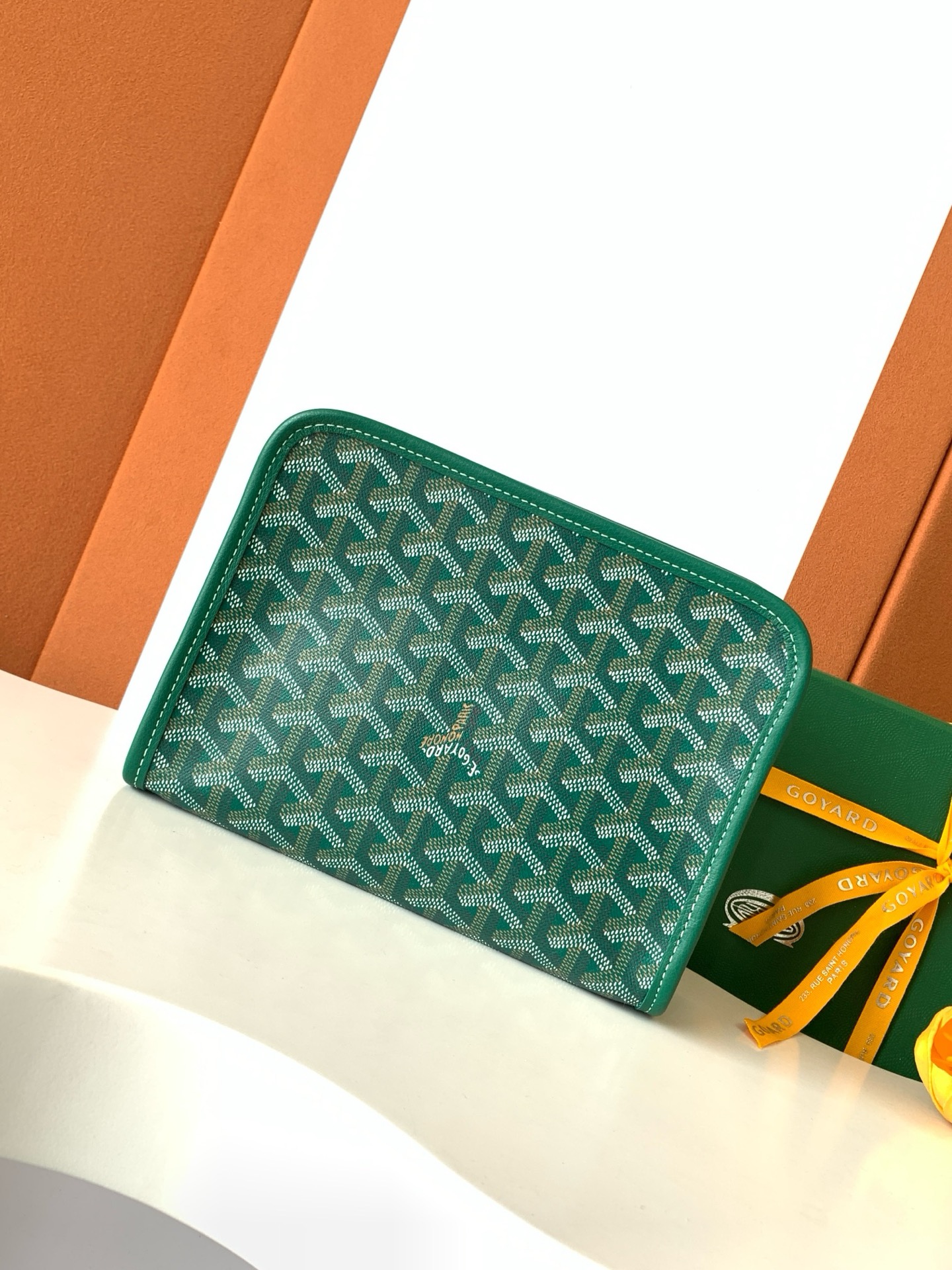 Goyard Jouvence Toiletry Pouch Coated Canvas green