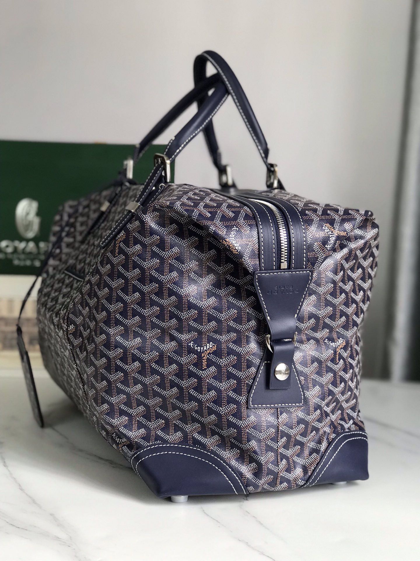 Goyard Boeing Travel Bag Coated Canvas 45 Blue 2181922
