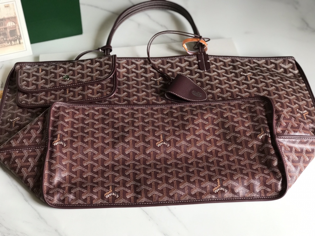 Goyard Womens Saint Louis Burgundy PM Dark red Cloth