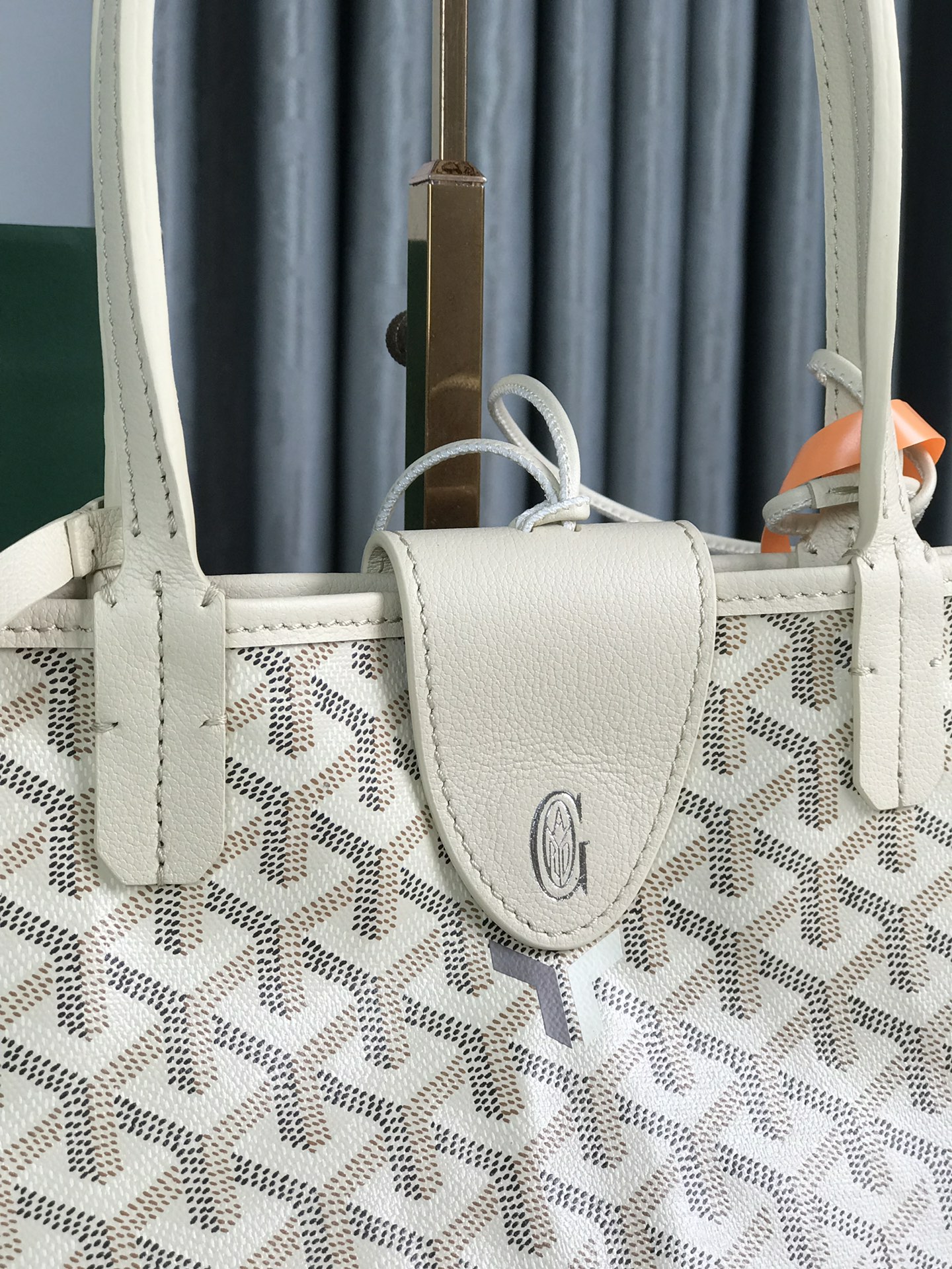Goyard Goyardine Sand Artois PM bag white Tote Palladium Hardware
