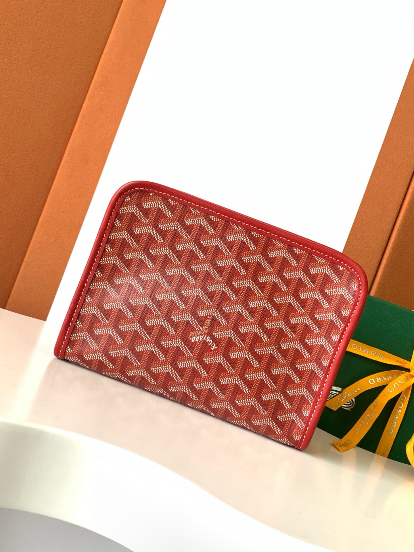 Goyard Jouvence Toiletry Pouch Coated Canvas red