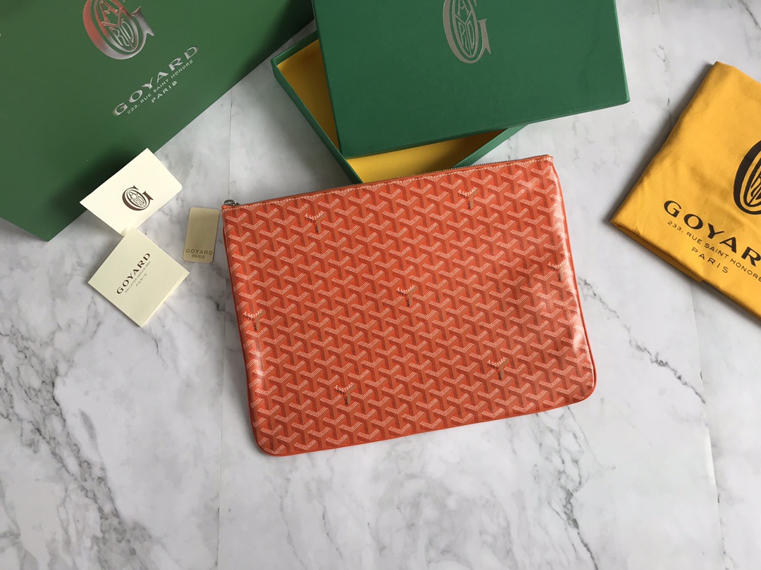 GOYARD Goyardine Senat Pochette GM Orange 1135718