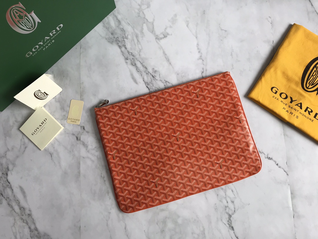 GOYARD Goyardine Senat Pochette GM Orange 1135718