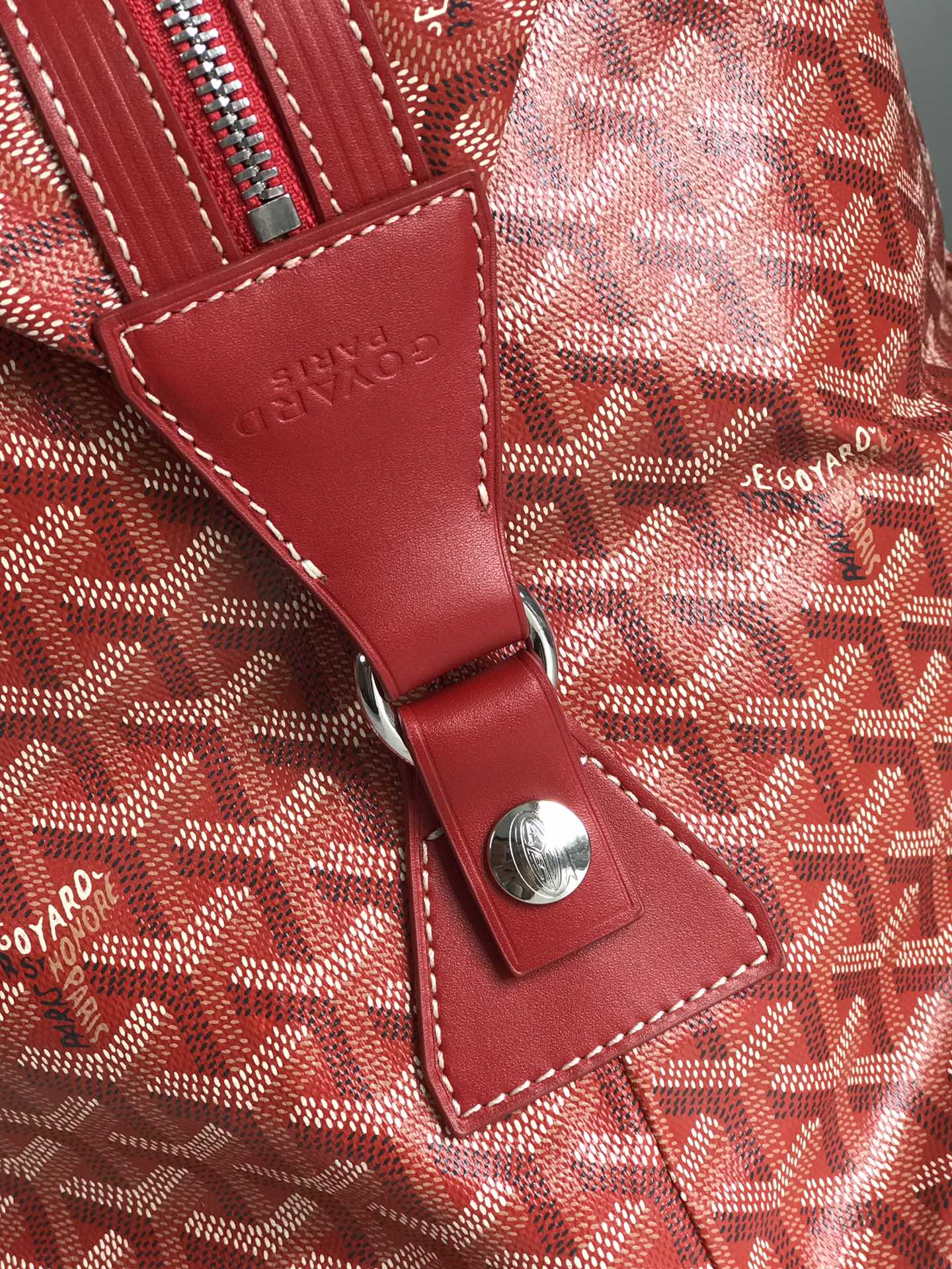 Goyard Boeing Travel Bag Coated Canvas 45 Red 3575731