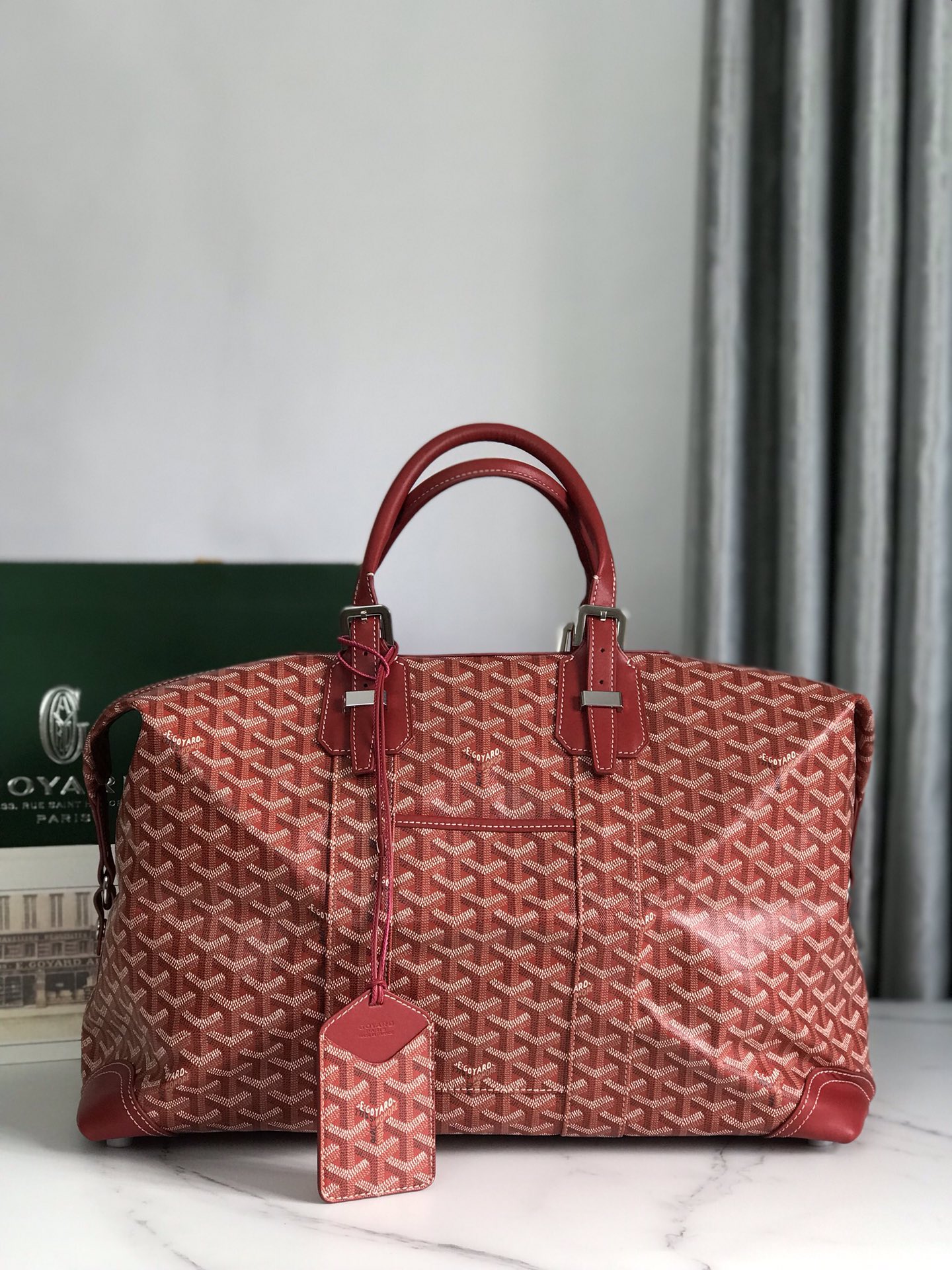 Goyard Boeing Travel Bag Coated Canvas 45 Red 3575731