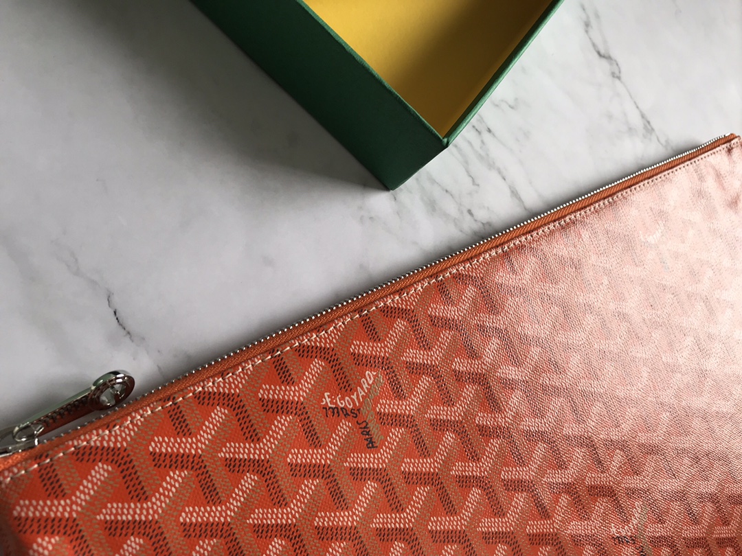 GOYARD Goyardine Senat Pochette GM Orange 1135718