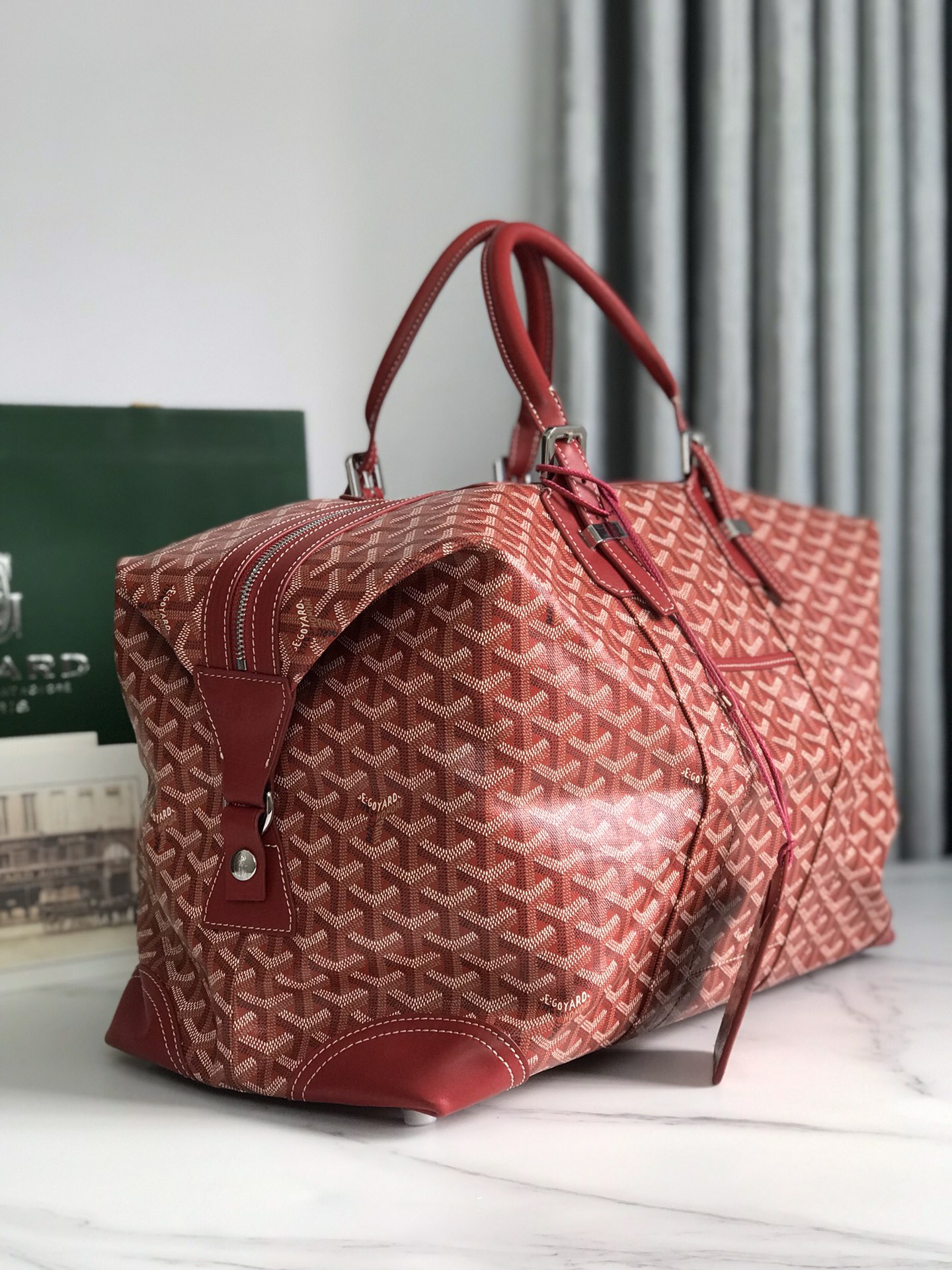 Goyard Boeing Travel Bag Coated Canvas 45 Red 3575731