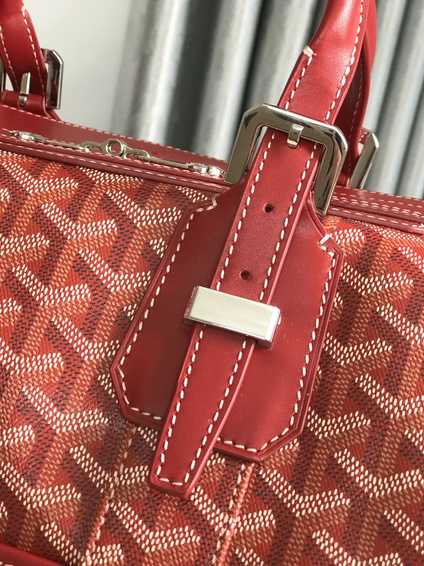 Goyard Boeing Travel Bag Coated Canvas 45 Red 3575731