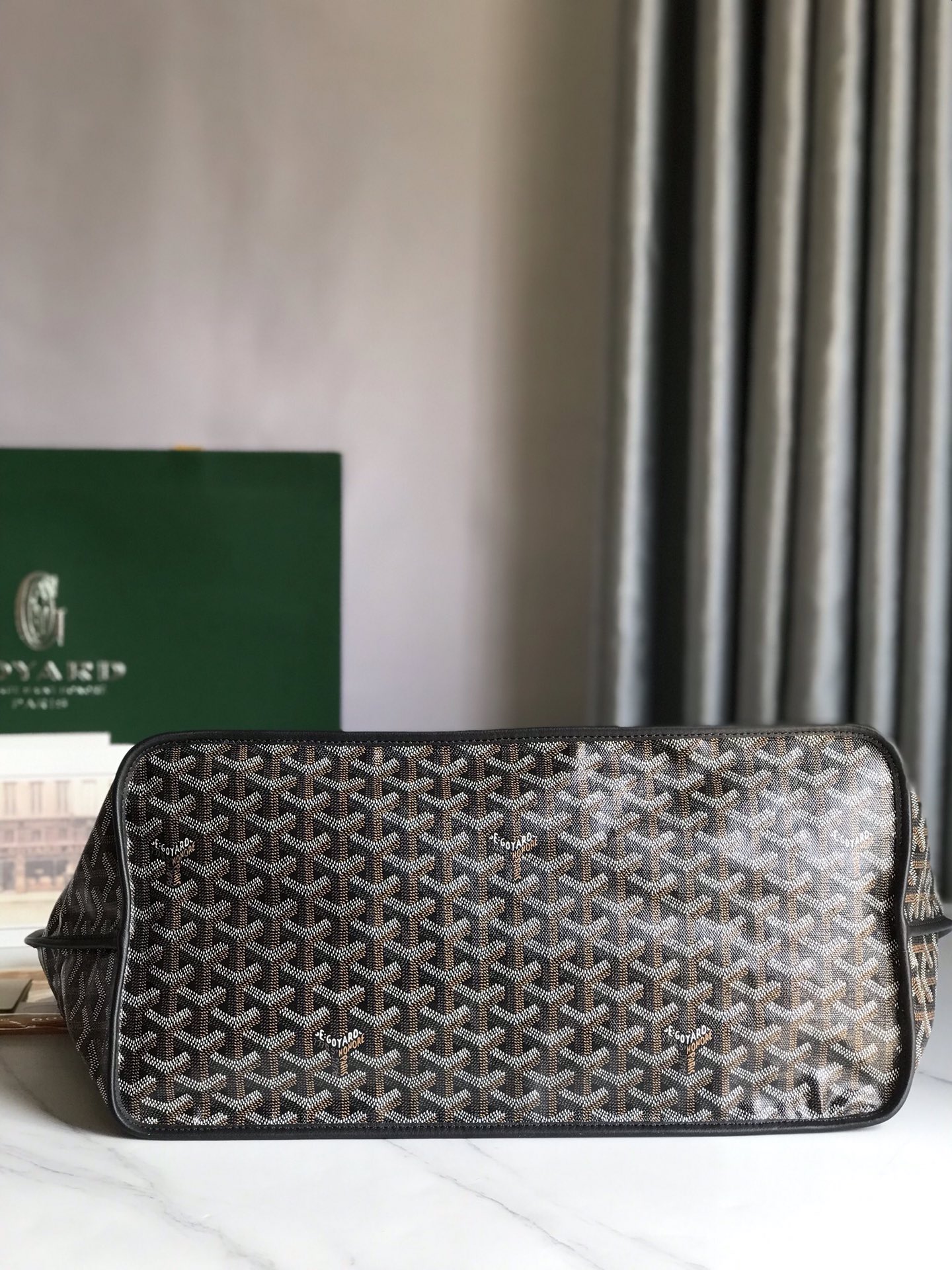 GOYARD Saint-Louis PM Tote Bag Black Used Beautiful with