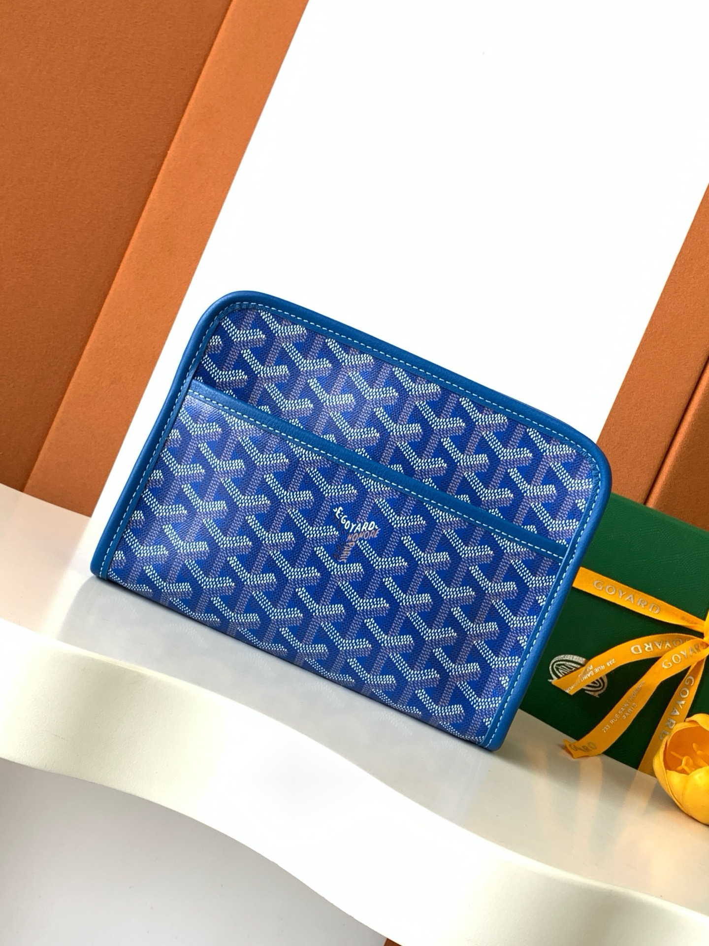 Goyard Jouvence Toiletry Pouch Coated Canvas Blue