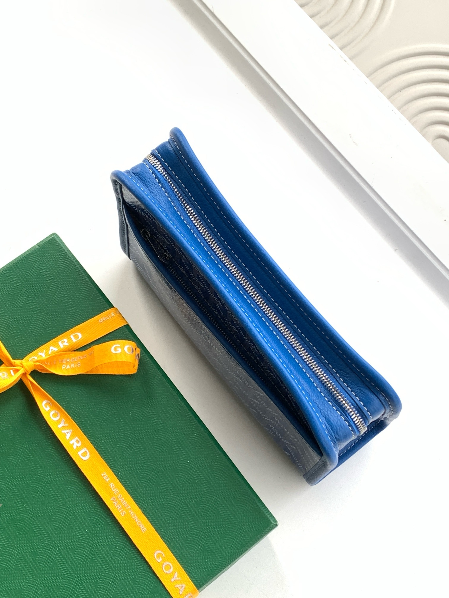 Goyard Jouvence Toiletry Pouch Coated Canvas Blue