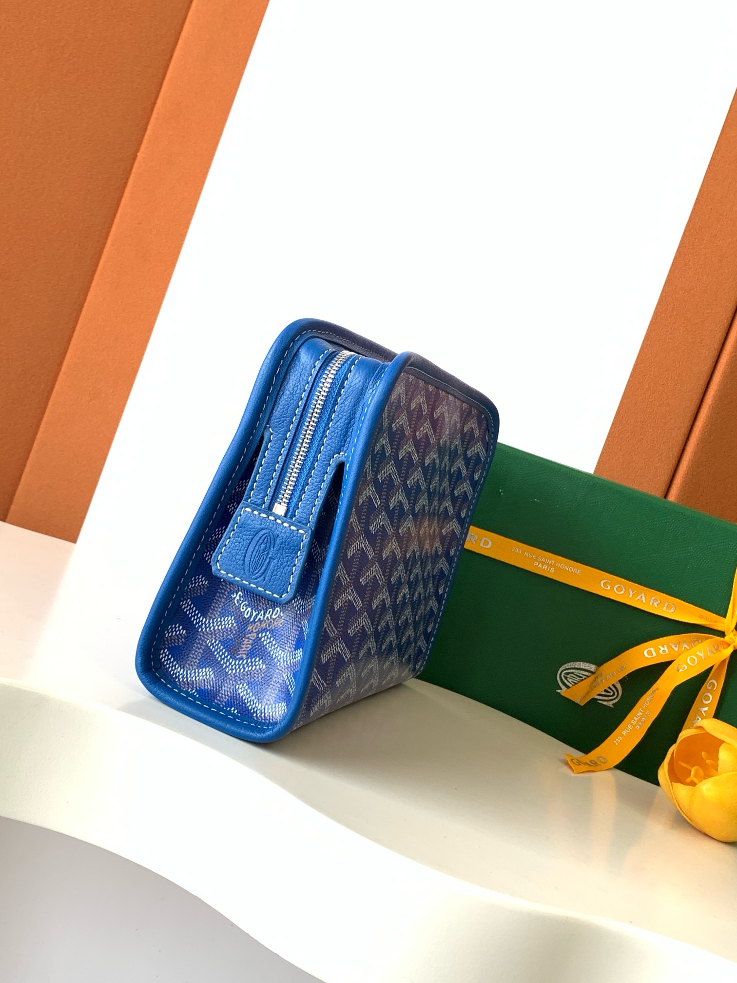 Goyard Jouvence Toiletry Pouch Coated Canvas Blue
