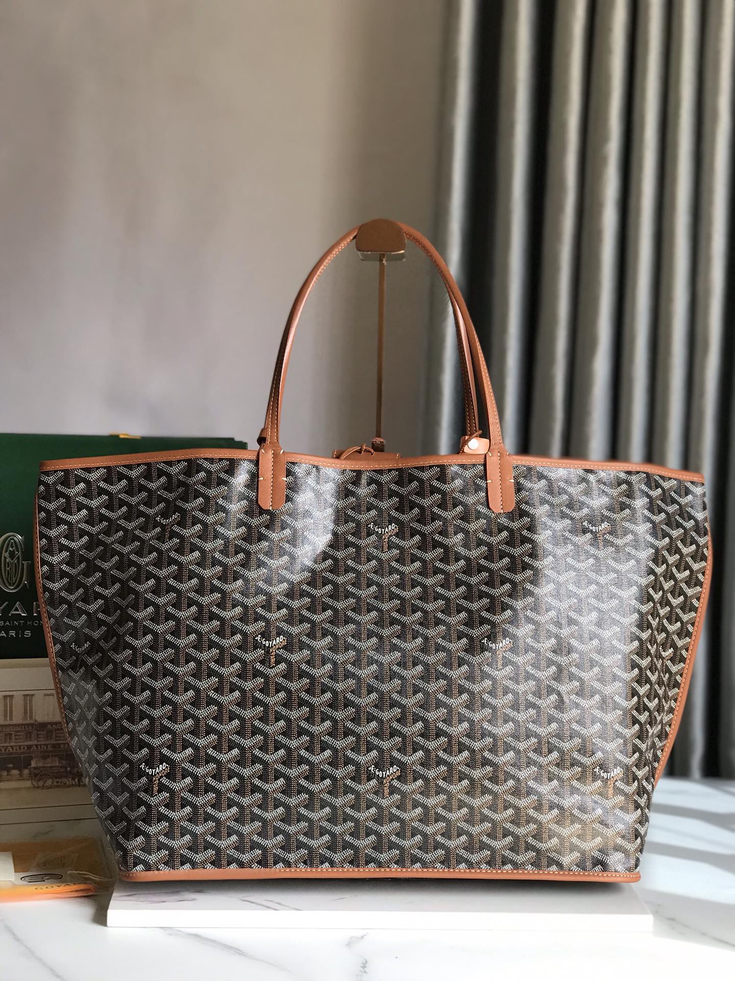 Goyard Saint Louis GM Tote Bag Pouch Brown Shopping Purse